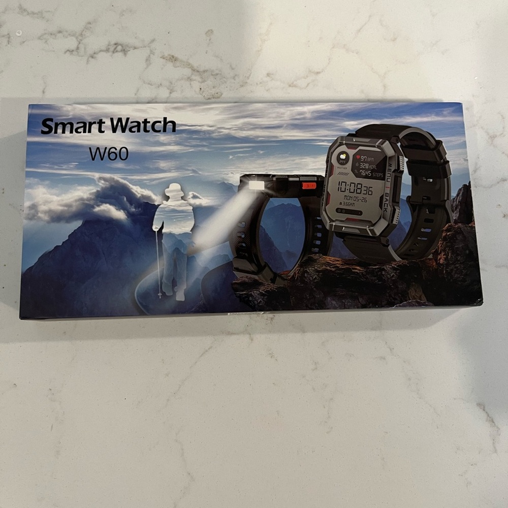 Brand new in box smartwatch! Comes with two different bands